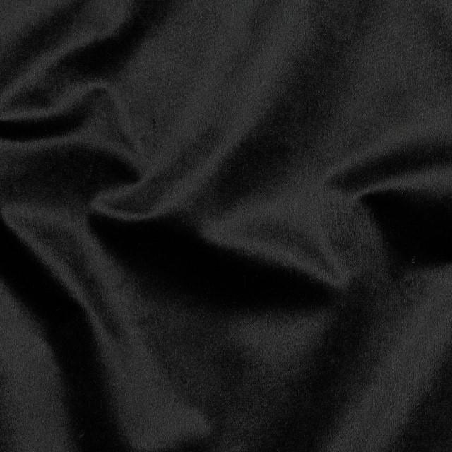 Stoff Polyester Luxury Velvet Schwarz - 0