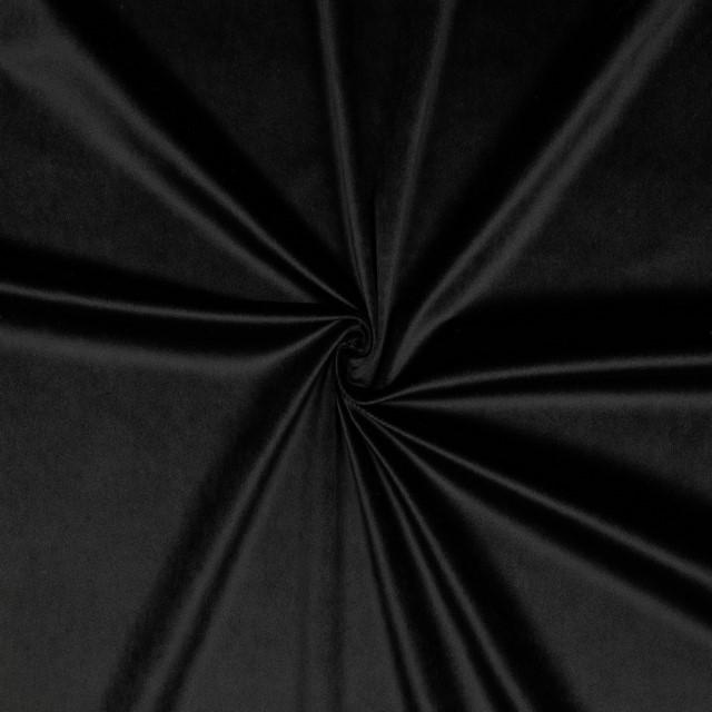Stoff Polyester Luxury Velvet Schwarz - 1