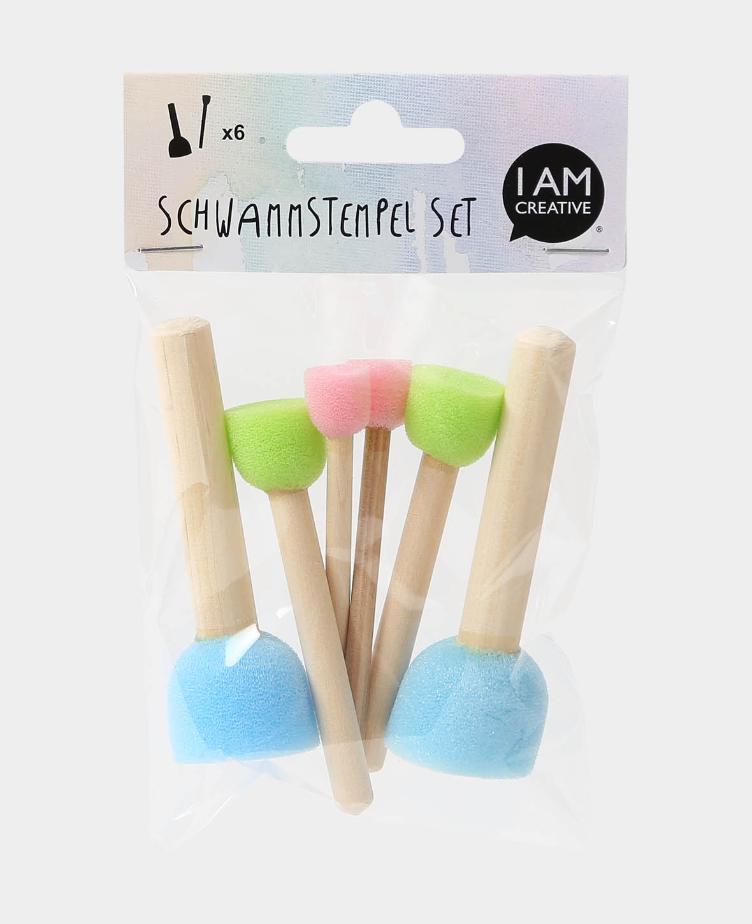 Schwammstempel, ass., 6 Stk