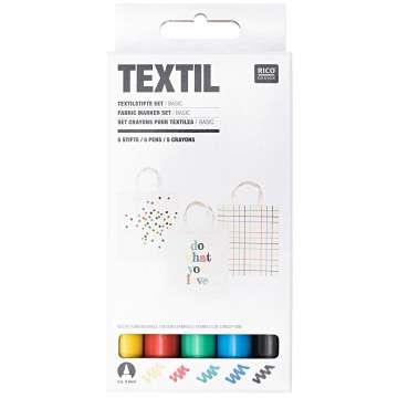 Rico Textilstifte Set, Basic