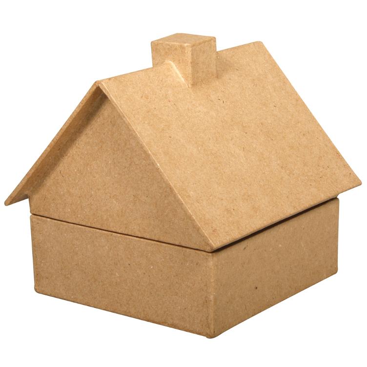 Pappmaché Schachtel - Landhaus
