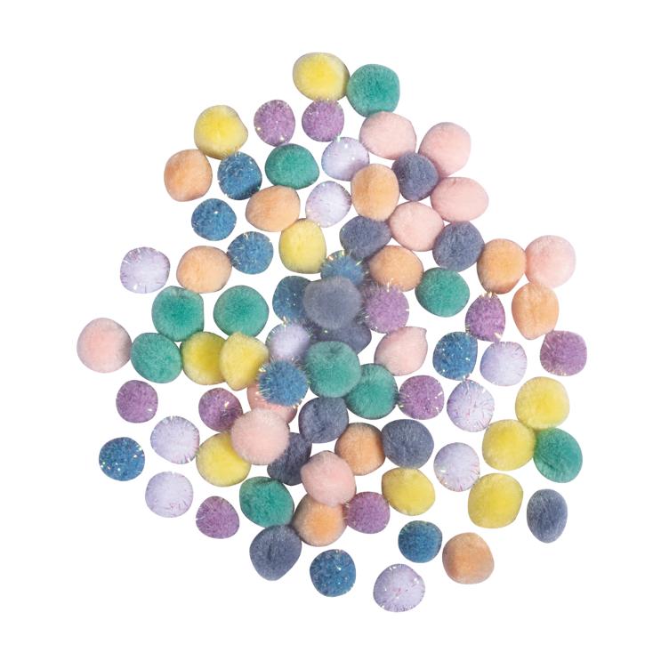 Pompon Mischung 15mm ø pastell
