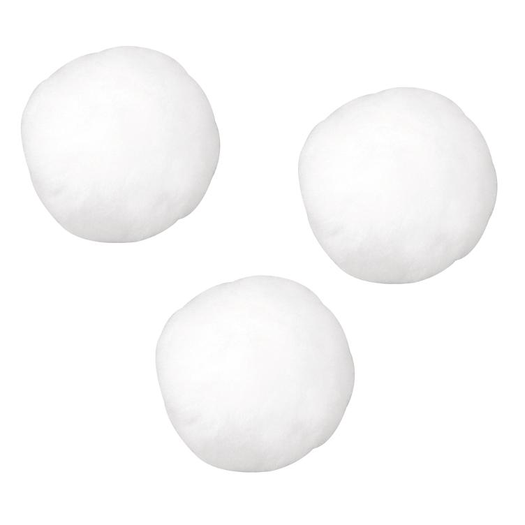 Pompons, weiß, 15 mm