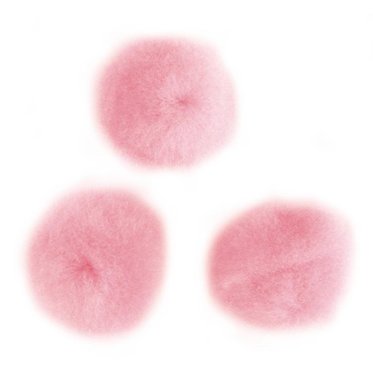 Pompons rosé, 15 mm, 60 Stück - 0