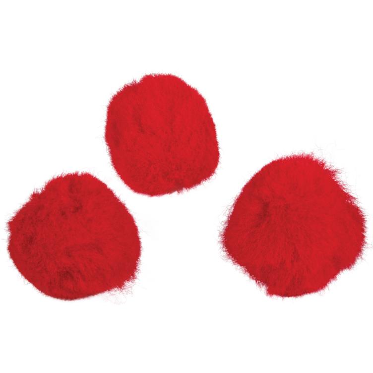 Pompons, rot, 15 mm, SB-Btl. 60 Stück