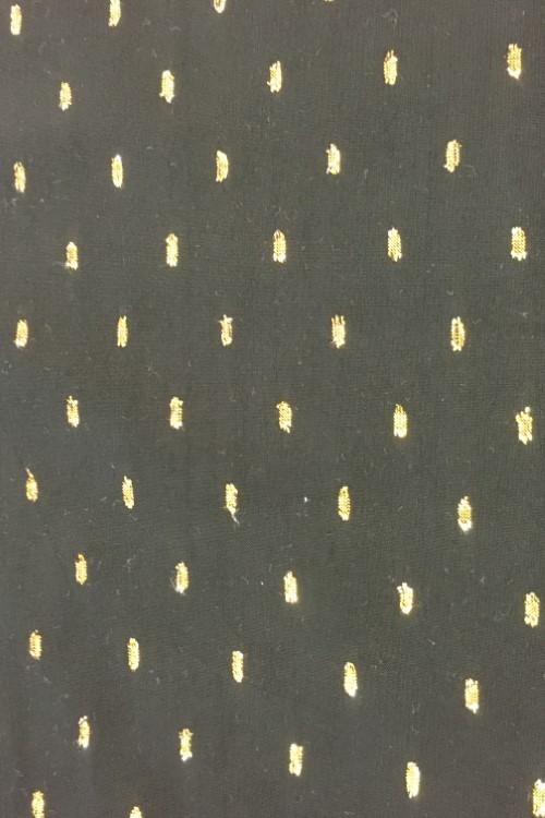 Stoff Viskose Lurex schwarz/gold
