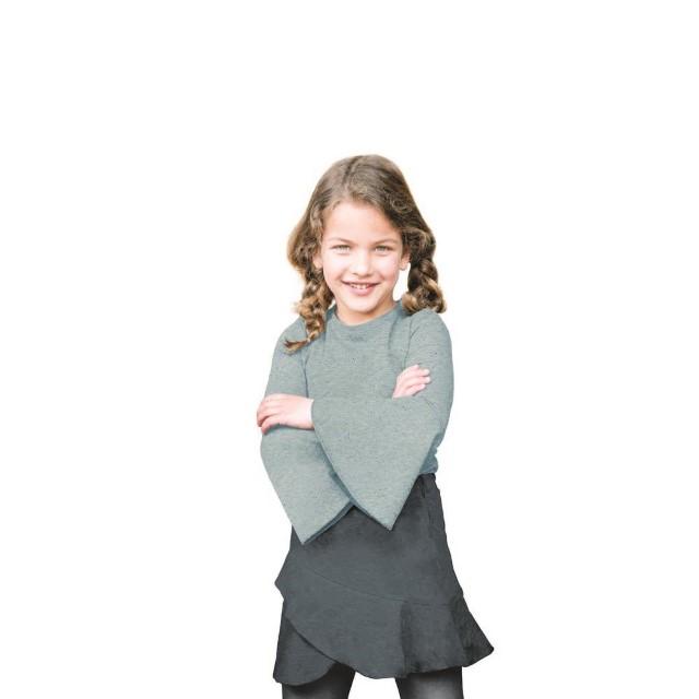 Stoff Cosy Color Grau meliert - 1