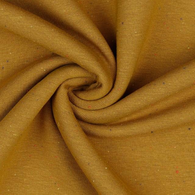 Stoff Summer Sweat, mustard melange - 1