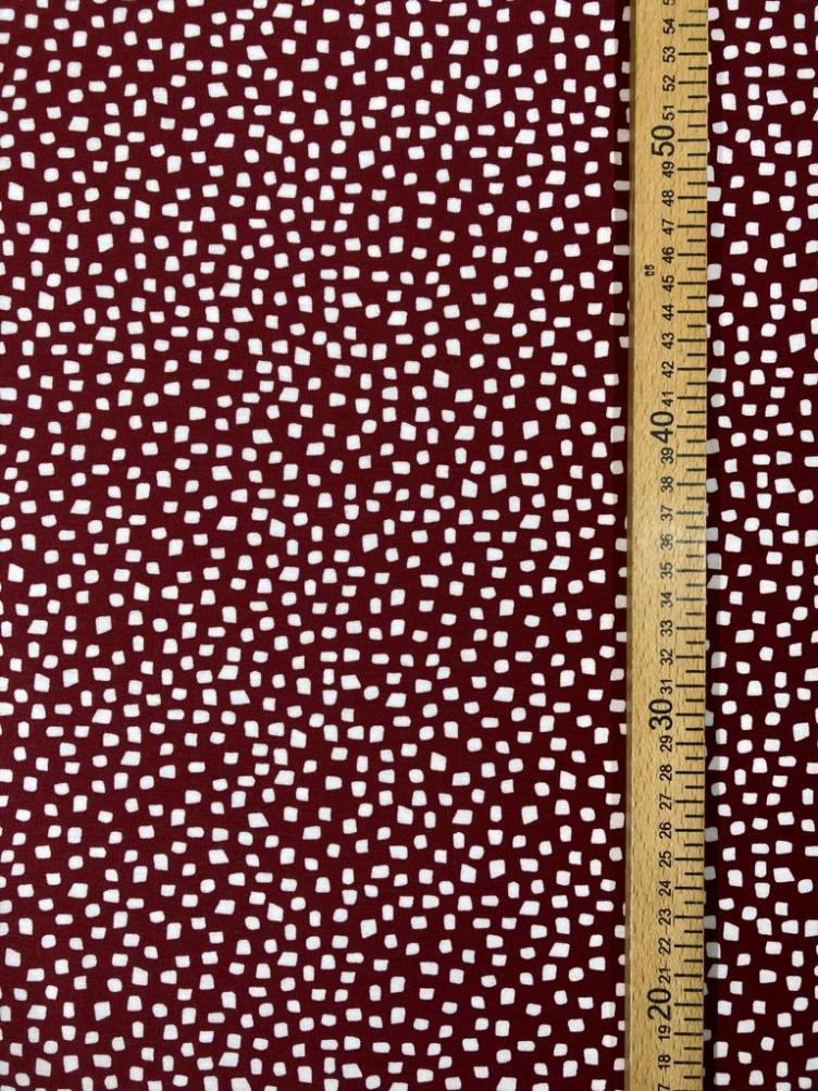 Stoff Jersey Shapes, Bordeaux