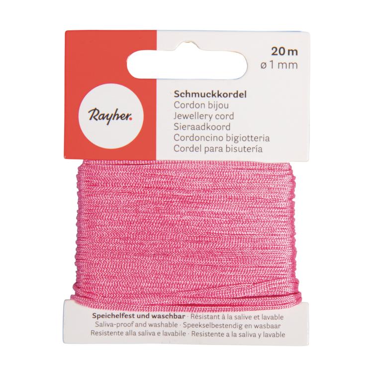 Schmuckkordel, rosé, ø 1 mm
