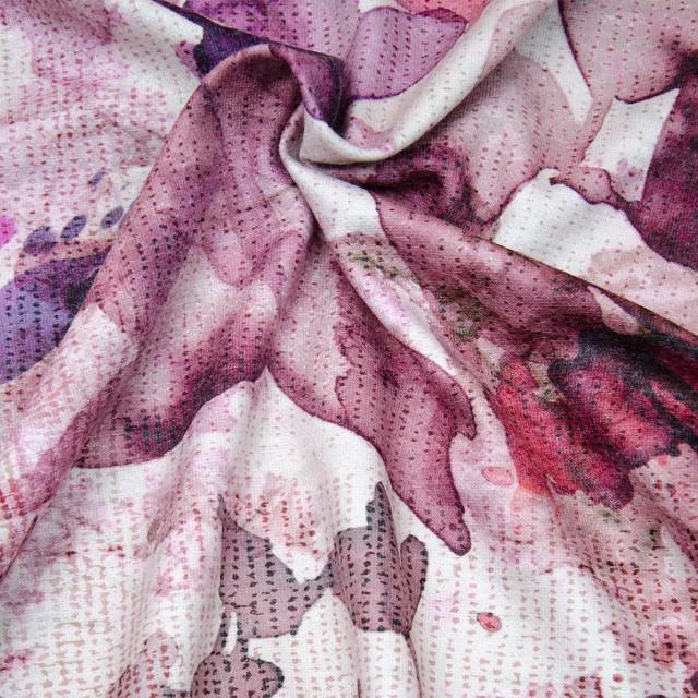 Stoff Jersey Polyester Finje lila