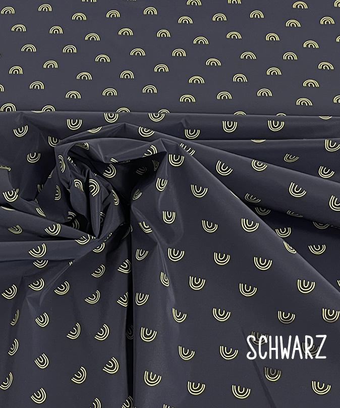 Stoff Polyester Reflective Rainbows anthrazit