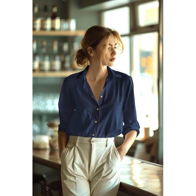 Stoff Barranquilla, marineblau - 1