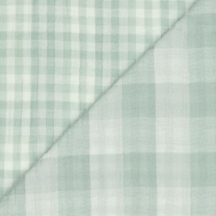 Stoff Musseline Double Sided Checks Nile