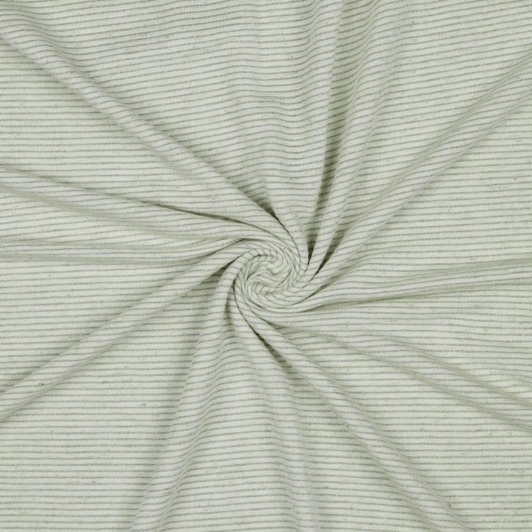 Stoff Jersey Lurex Stripe beige m. Silberstreifen - 0