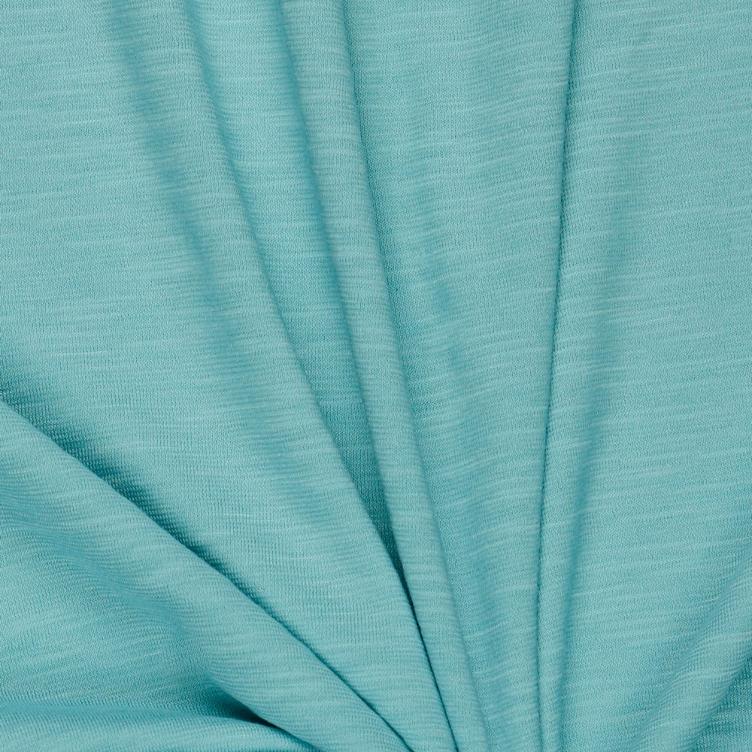 Stoff Jersey Modal Slub Cyan