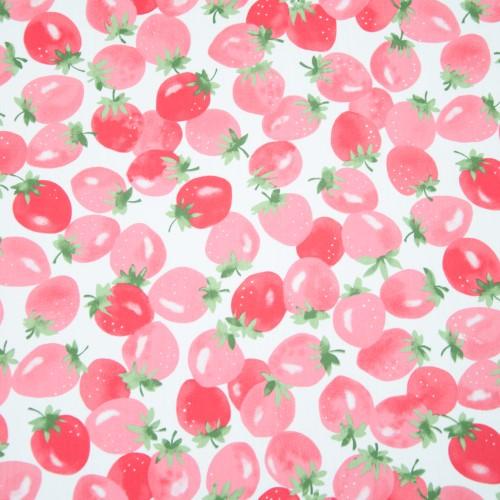 Stoff Baumwolle Fraise