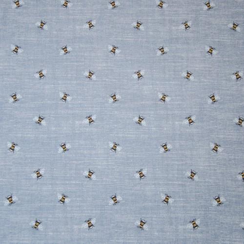 Stoff Baumwolle Mini Blue, Bienen