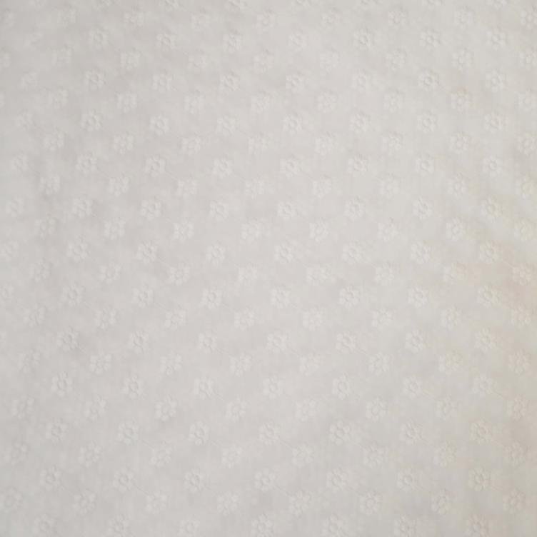 Stoff Baumwolle bestickt weiss