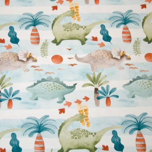 Stoff Jersey Dino Stripe
