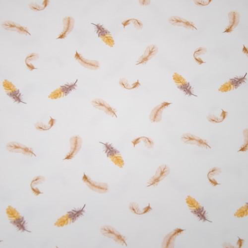 Stoff Jersey , Poussin Plumes