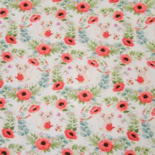Stoff Jersey Poppies
