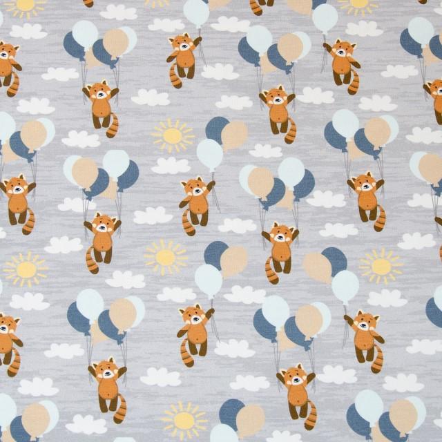 Stoff Jersey Flying Red Panda