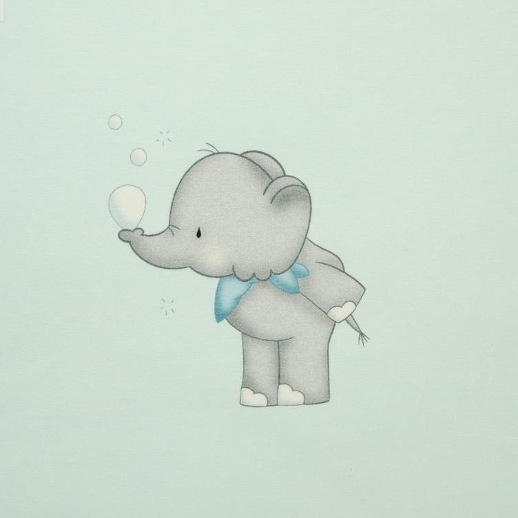 Stoff Panel Little Elephant, 60cm x 150cm