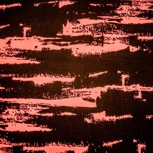 Stoff Sweat Grunge, schwarz/pink
