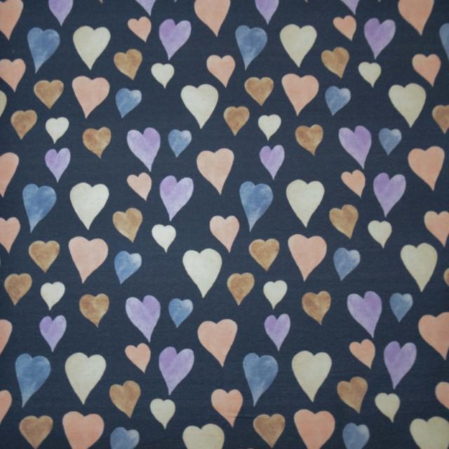 Stoff French Terry Love Hearts