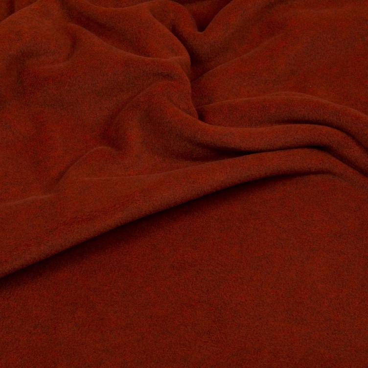Stoff Fleece melange Rost