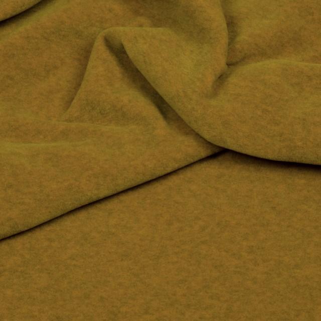 Stoff Fleece meliert, Ocker