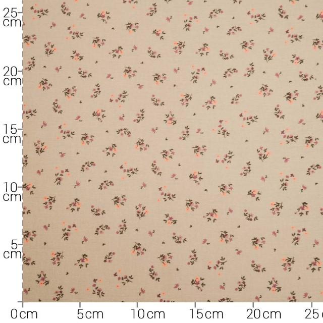 Stoff Musselin Petite Fleures altrosa - 1