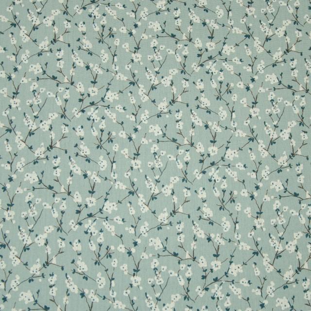 Stoff Mousseline, Fleury petrol