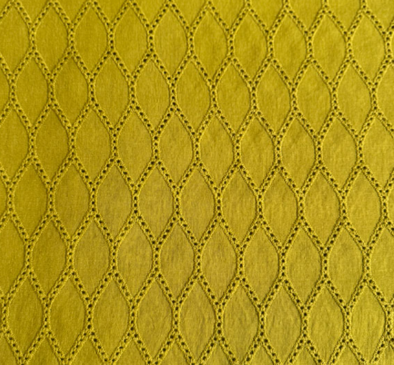 Stoff Baumwolle Stickerei olivgrün