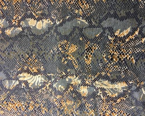 Stoff Polyester Schlangenmuster, braun