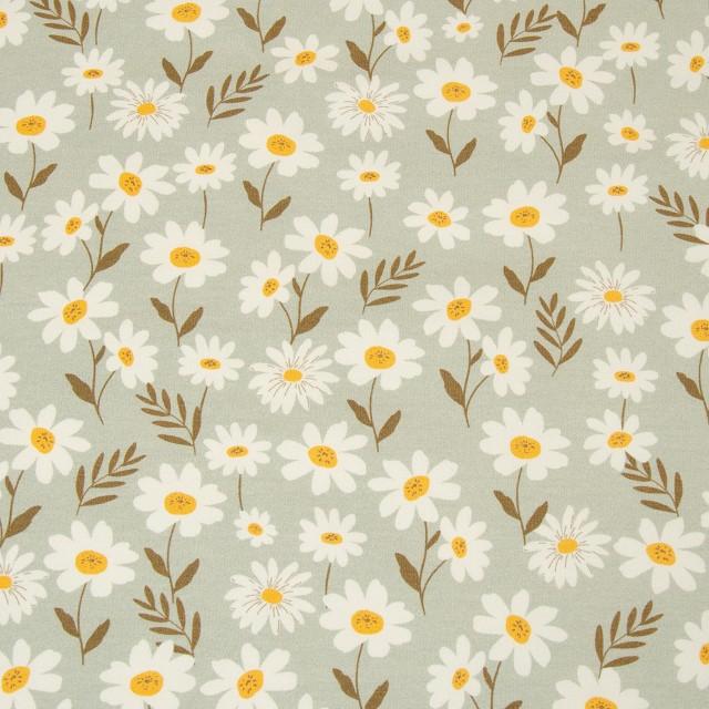 Stoff French-Terry-Jersey, Pastell Flowers