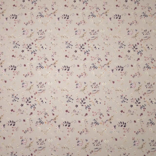 Stoff Sweat Lovely Flowers lila