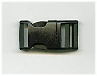 STECKSCHNALLE GEBOGEN feine Ausführung Kunststoff 16mm schwarz