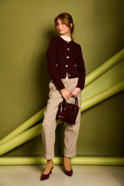 Stoff Fischgrät Inverness Beige