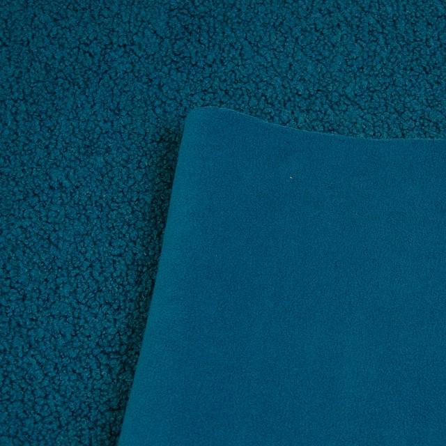 Stoff Fleece Teddy, Petrol