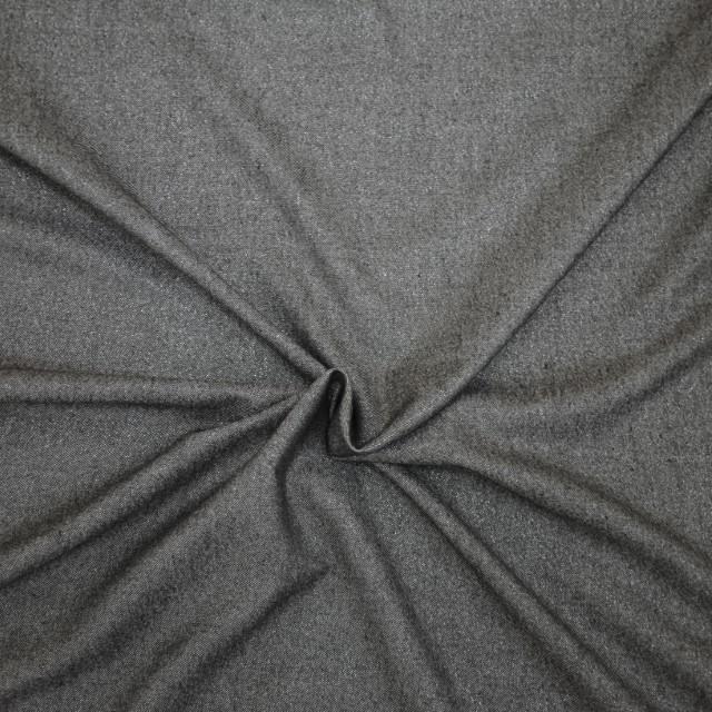 Stoff Polyester Stretch Glitzer schwarz
