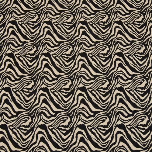 Stoff Jacquard stretch, Berni beige/schwarz