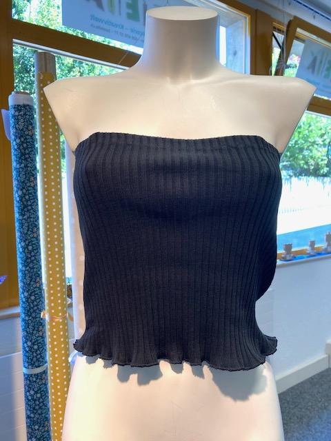 Bandeau-Top, Schwarz