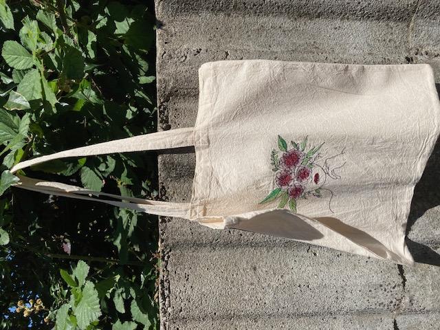 Baumwolltasche natur mit Stickdesign