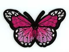 BÜGEL-MOTIV APPLIKATION, SCHMETTERLING BESTICKT
