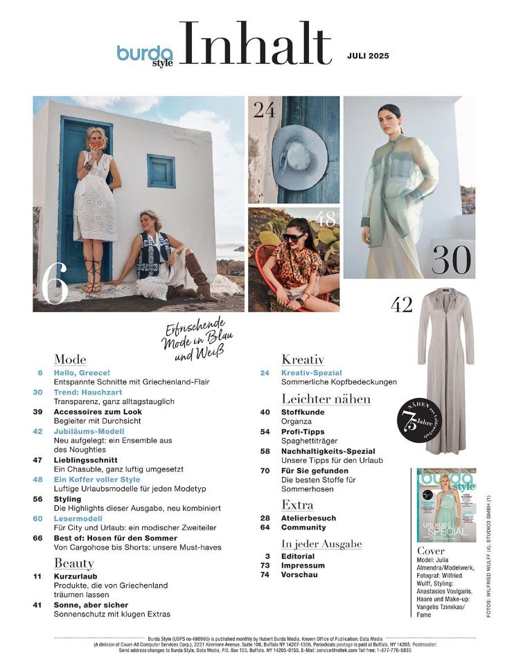Burda Magazin: Style - Ausgabe 7/2025 - 0