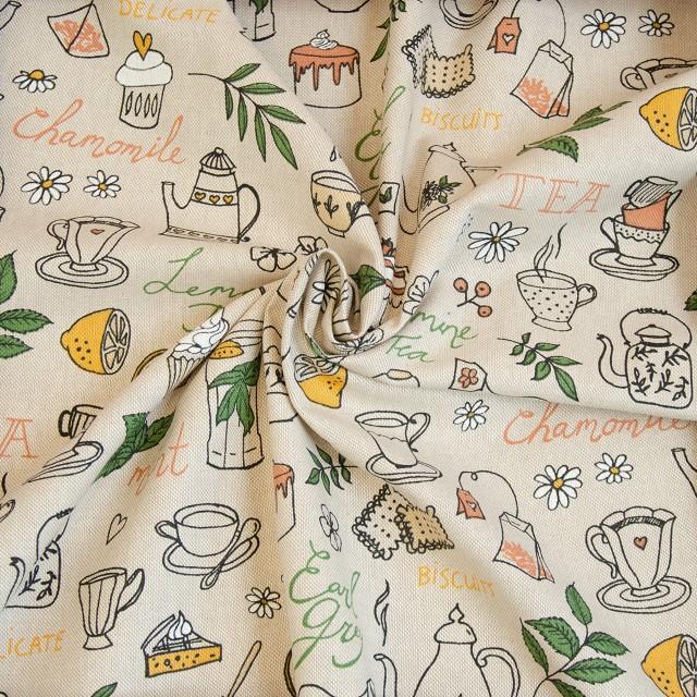 Stoff Canvas, Tea party nature - 1