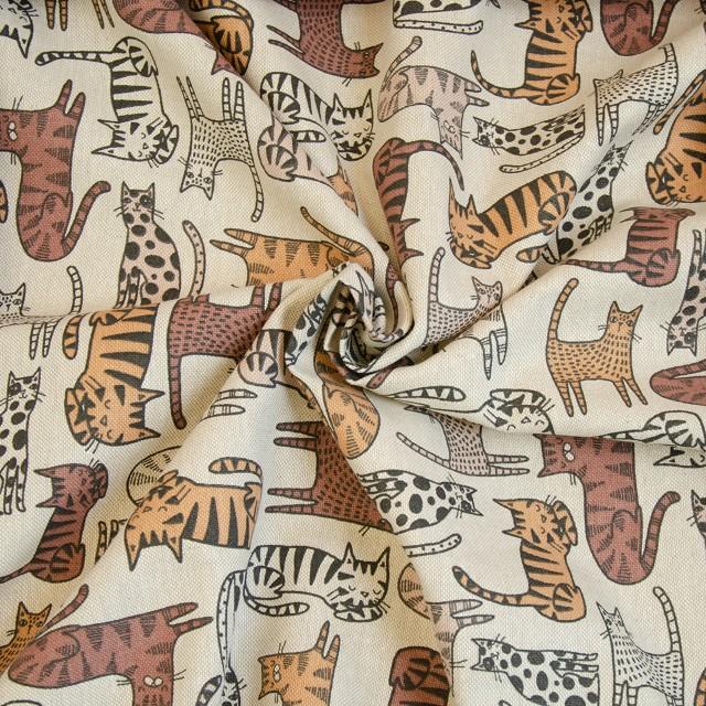Stoff Canvas, Kitty nature
