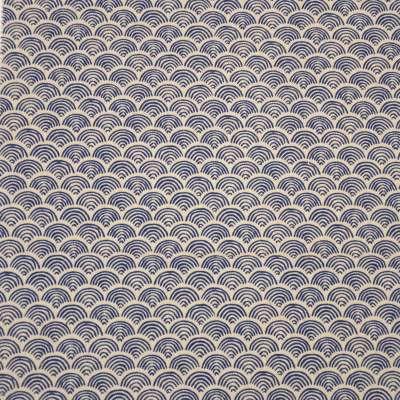 Stoff Canvas Little Wave natur/blau